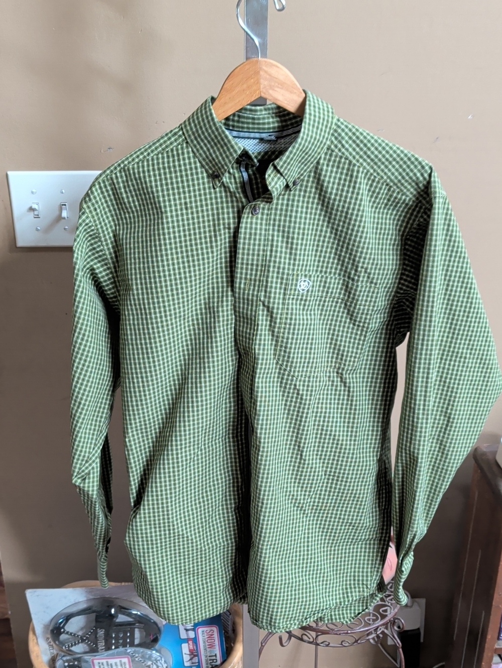 Ariat Green Check Button-Down Shirt
